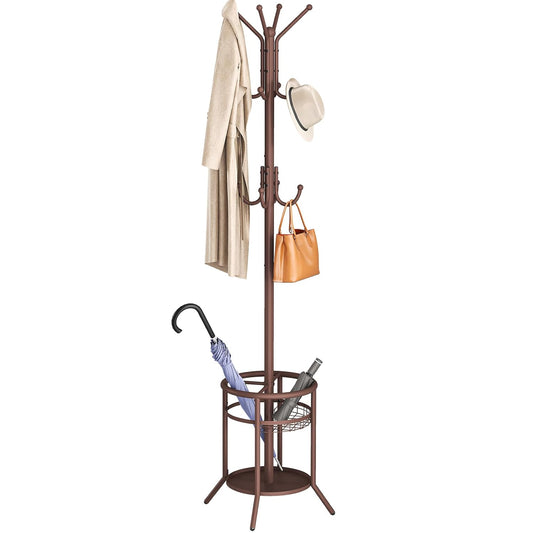 Coat Rack Freestanding, Metal Coat Rack with Umbre...