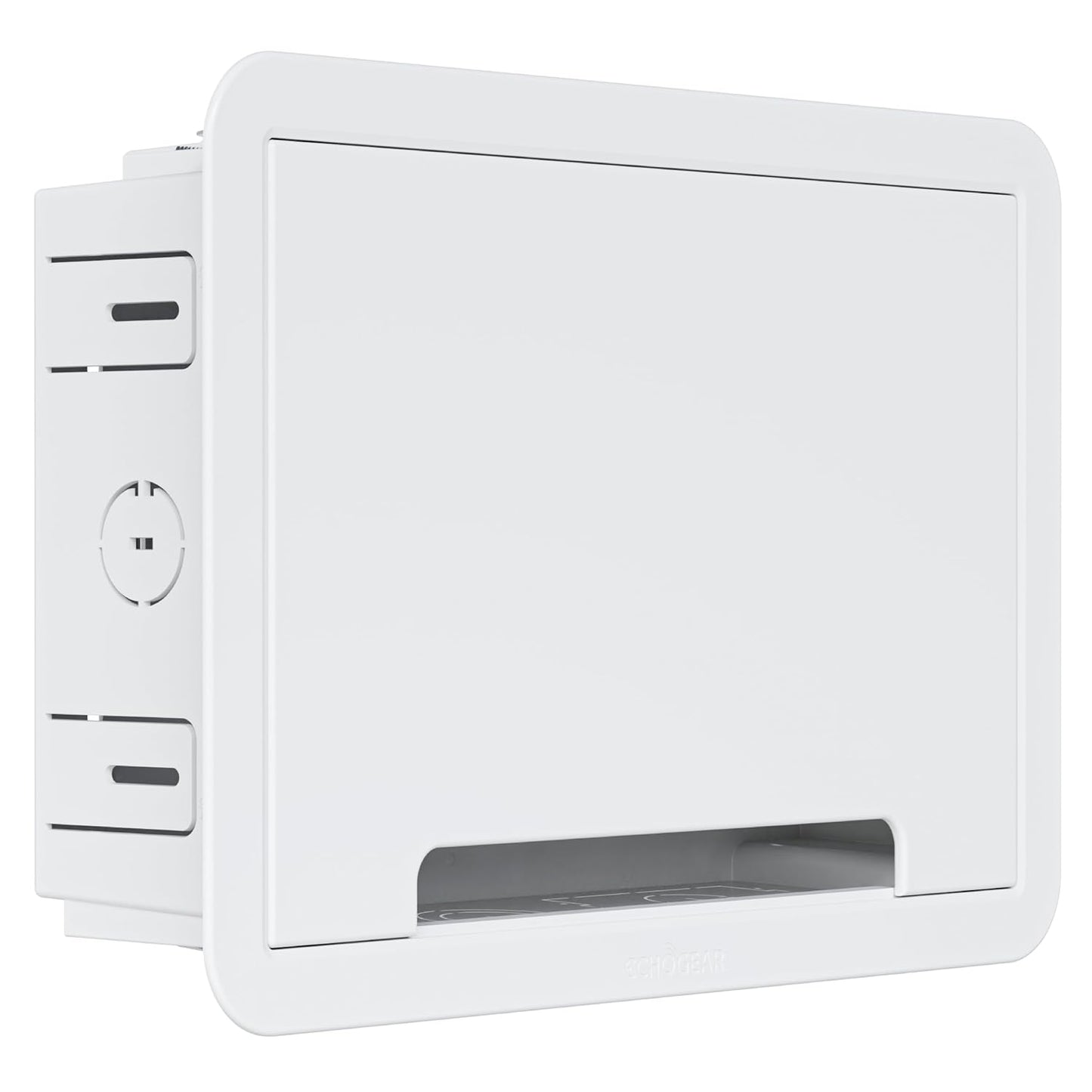 ECHOGEAR 9" in-Wall Media Box - Recessed Outlet & Network Enclosure - Works with Roku, Apple TV, Fire TV Stick, & Samsung One Connect Mini - WiFi Friendly Cable Management Kit