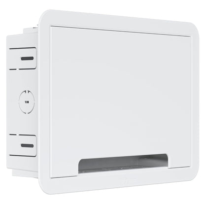 ECHOGEAR 9" in-Wall Media Box - Recessed Outlet & Network Enclosure - Works with Roku, Apple TV, Fire TV Stick, & Samsung One Connect Mini - WiFi Friendly Cable Management Kit