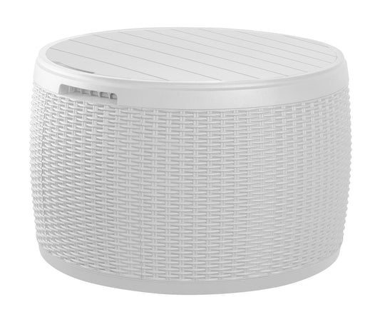Circa 37 Gallon Resin Deck Box Stool, All-Weather... (White | Resin)