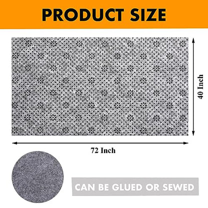 Rug Backing Fabric, Non-Slip Backing Cloth for Tufting Carpets 72"x40" | Upgrade 2mm thick tufting rug backing fabric with plum blossom non-slip pattern easy to cut Safe for hardwood floors
