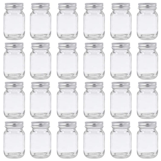 U Pack 2oz Mason Jar with Silver Lid for Honey Jam... (Clear | Silicone)