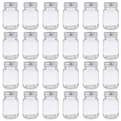U Pack 2oz Mason Jar with Silver Lid for Honey Jam Spice Pack of 24 Sets