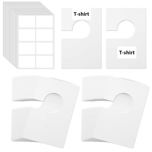 32 Pack Closet Dividers for Hanging Clothes Clothing Size Dividers,Size Markers for Clothing White Clothings Rack Reusable Closet Separators with 40 Labels Rectangular Clothings Closets Divider