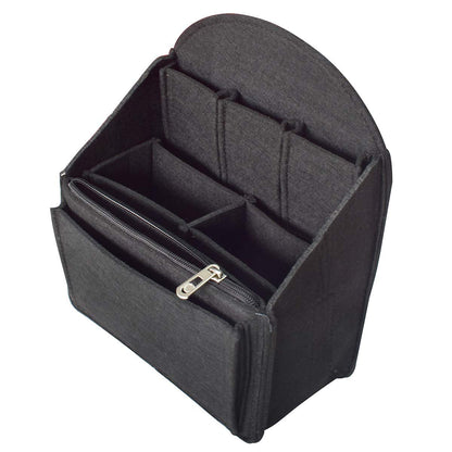 Felt Backpack Organizer Insert for Rucksack Handbag Shoulder Bag (Black,Small)