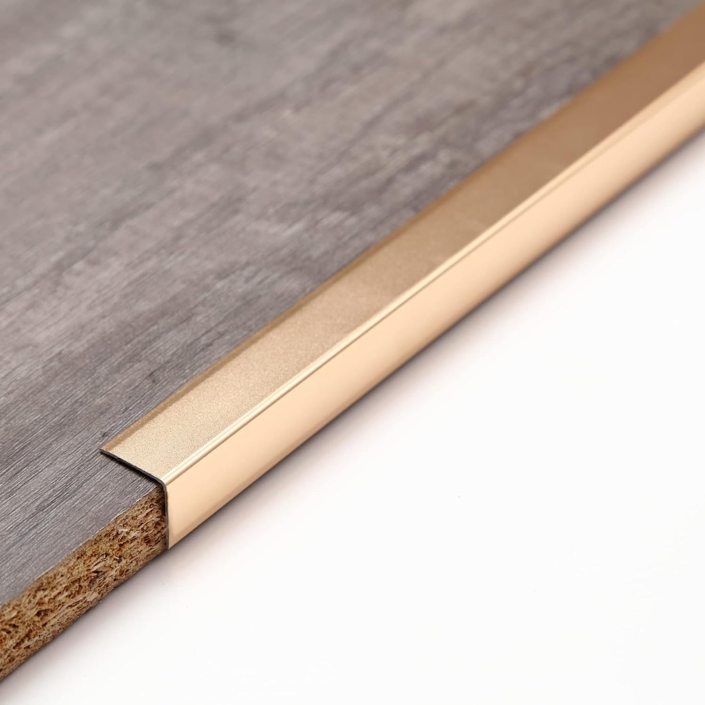 Trimold Matte Gold Aluminum Peel and Stick L Molding Corner Guards with 90° Angle for Wall Door Frame Cabinet Baseboard Protection and Decoration, 35.4in x 0.8in (3Pcs)