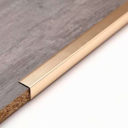 Trimold Matte Gold Aluminum Peel and Stick L Molding Corner Guards with 90° Angle for Wall Door Frame Cabinet Baseboard Protection and Decoration, 35.4in x 0.8in (3Pcs)