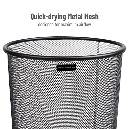 Mind Reader Umbrella Stand, Multi-Purpose Mesh Storage Stand, Organizer for Office and Entryway, Metal Mesh, Black