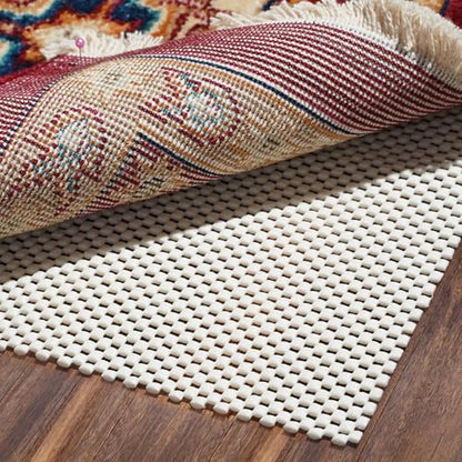 BAGAIL Non-Slip Rug Pad Gripper 8x10 ft for Area Rugs and Hardwood Floors | Extra Thick 0.1" for Better Grip and Cushion, Trimmable with 18 Sizes, Keeps Rugs in Place, Kid & Pet Safe, Easy Vacuuming