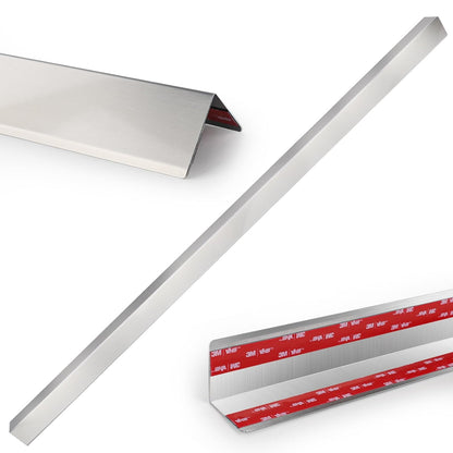 Stainless Steel Wall Corner Guards, 2 x 2 x 48 inches (2 Pcs Pack). Made of 304 Steel, These 90-Degree Angle Metal Corner Protectors are Designed for Wall Protection and Decoration