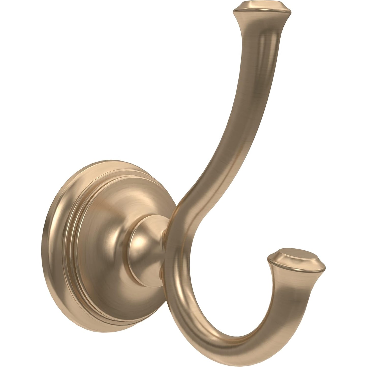 Delta Double Towel Hook for Bathroom or Kitchen| Champagne Bronze | Cassidy Accessories