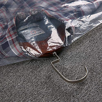 50 Pack 35.4inch Plastic Clear Dry Cleaning Hanging Lightweight Garment Clothes Cover Protector Bags for Closet Clothes Storage.