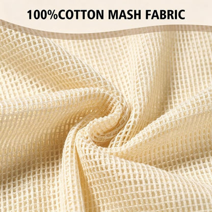 6-Pack Laundry Bags, Durable Cotton Mesh with Sturdy Zipper, Breathable Mesh Fabric, Ideal for Washing Underwear, Pants, Shoes, Socks and Delicate Garments