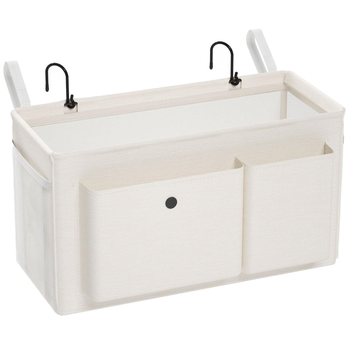 Bedside Caddy Bedside Storage Hanging Organizer for Bunk Dorm Bed Rail | Bed Caddy with Hooks, Top Bunks and Dorm Essentials for Water, Tissues, Tablets, Books, Phones, Remotes and Other Necessories