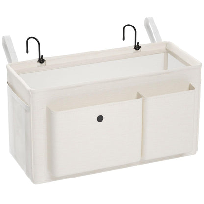 Bedside Caddy Bedside Storage Hanging Organizer for Bunk Dorm Bed Rail | Bed Caddy with Hooks, Top Bunks and Dorm Essentials for Water, Tissues, Tablets, Books, Phones, Remotes and Other Necessories