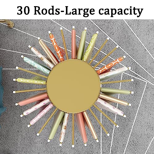 Freestanding 360° Metal Scarf Display Rack for Boutique Store Home Storage | Scarf Display Stand with 30 Rods, Scarf Holder Organizer for Scarves, Ties, Shawls, Belts,Hijab