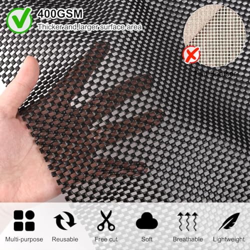 FACIACC Non Slip Rug Pad Gripper 2 x 5 Feet Extra Thick Pads Carpet Pads | for Area Rugs Keep Your Rugs Safe and in Place on Hardwood Floor (Black)