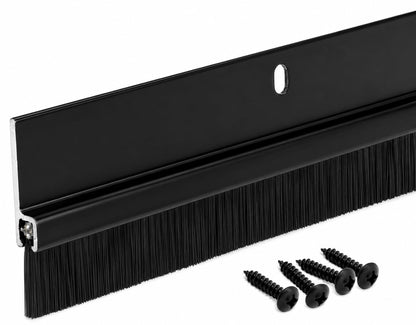 Randall Manufacturing Co., Inc | Door Sweeps – Aluminum & Brush | Brush Sweeps for Gaps Up to 1” | Black Holder | 3 Feet | Fill Gaps & Keep Unwanted Debris Out
