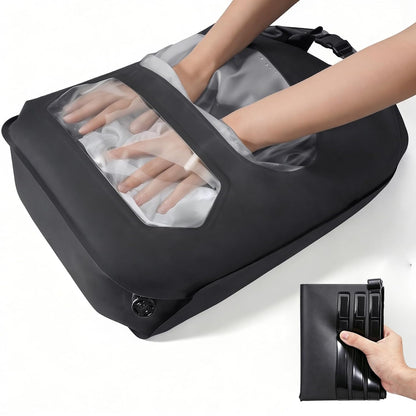 Portable Travel Washing Bag with 2-in-1 Air Valve Design | Travel Laundry Washing Bag Saves Water and Space for Camping, Cruise, Van Life, Lightweight Travel Laundry Solution