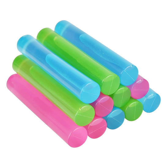 Reusable Ice Cubes for Drinks, Multicolor, Ice Stick, 12 Pack | BPA-Free Plastic Cubes, No Diluting, Refreezable, Fake Ice Look, Chilled Beverages, Coffee Bars, House Party Drinks