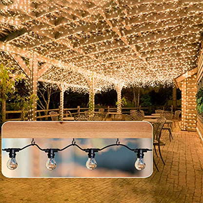 FSAH 36 PCS Q-Hanger Hooks with Safety Buckle, Windproof Screw Hooks | for Outdoor String Lights Hanging Christmas Patio Lights, Plants, Cup Eye Hooks Mount on Wall Ceiling Wood Fence Deck, Black
