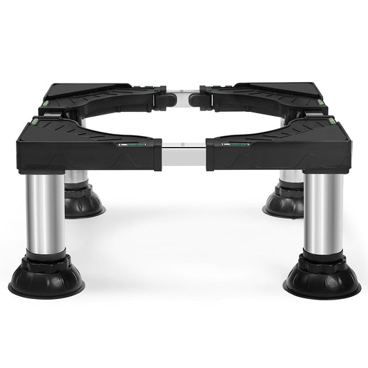 Mini Fridge Stand Height 7"-8.4" Adjustable Washer... (Black | Rubber/Plastic)