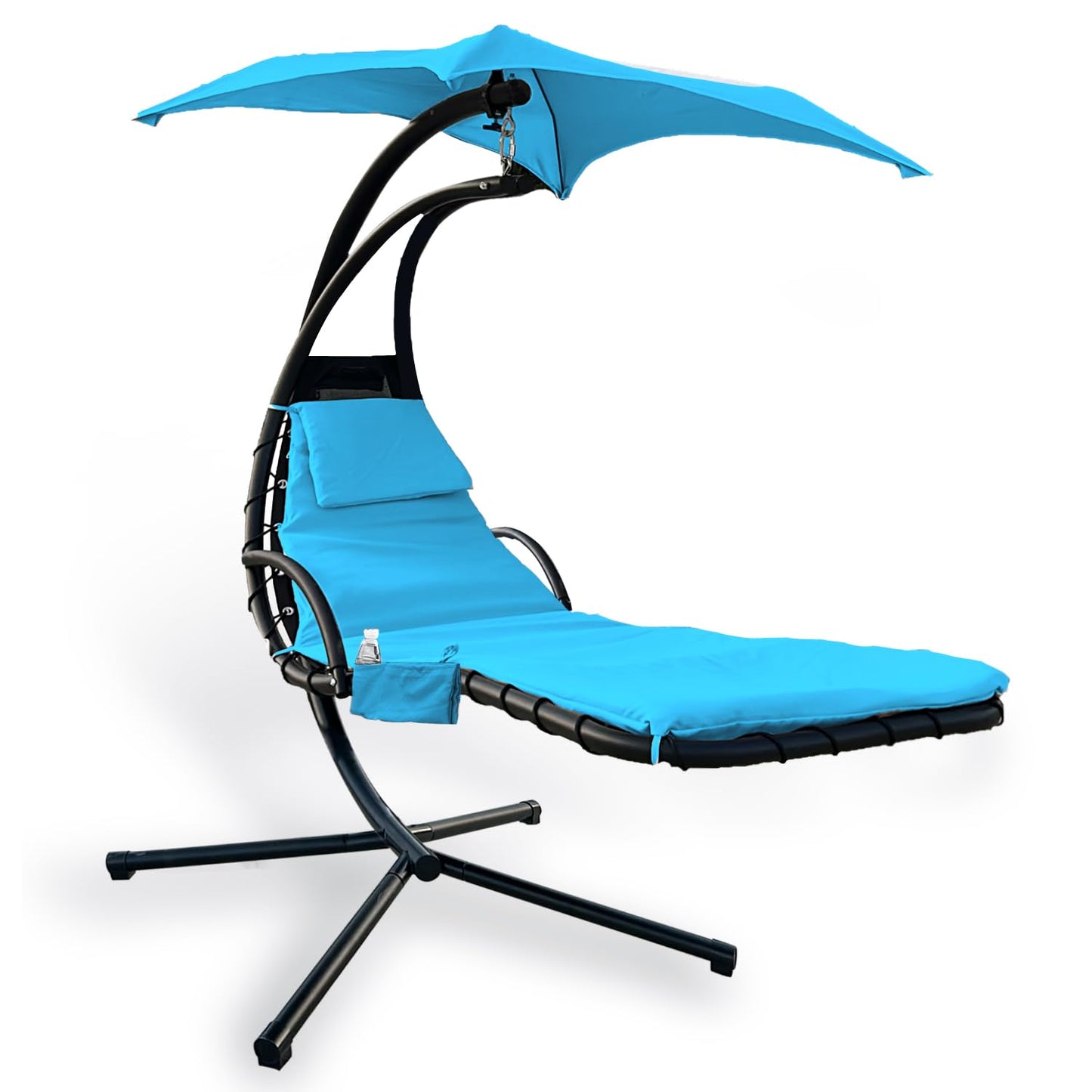 Waterproof Umbrella Fabric Patio Chair Replacement Cushion Cover,Blue | Waterproof Umbrella Fabric Slipcover for Outdoor Lounge, Patio Chaise & Swing Hammock; Cover Only, Cushion Excluded