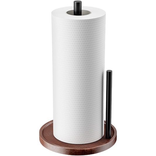 Wooden Paper Towel Holder Countertop, Kitchen Pape... (Brown)