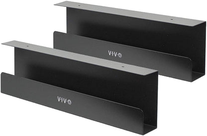 Under Desk 17 inch Cable Management Trays, Power S... (Black)