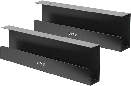 Under Desk 17 inch Cable Management Trays, Power S... (Black)