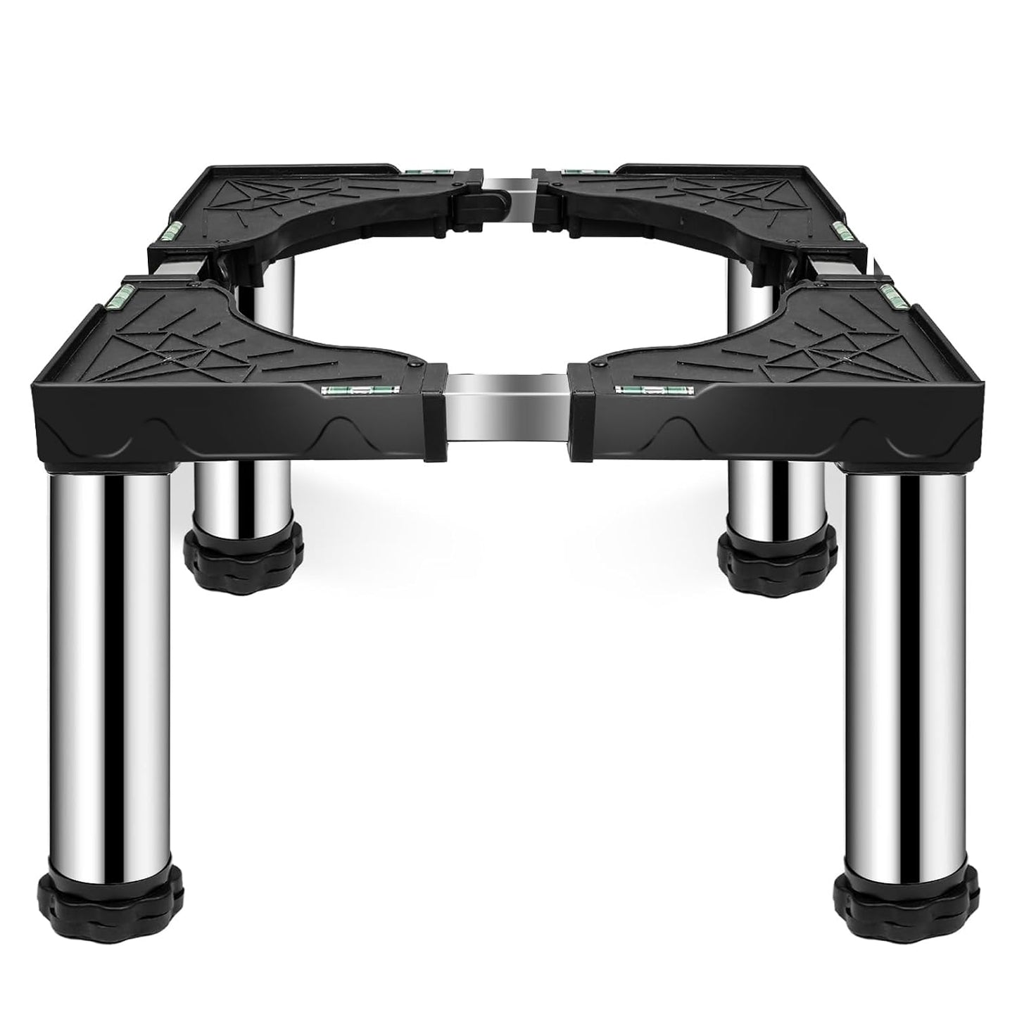 Mini Fridge Stand with 4 storage Feet (11.4"-12.6" High), Adjustable Base Tray Anti-Vibration for Mini Refrigerator Stand Washing Machine Stand Pedestal Dryer Dishwasher AC, Max Load 340LBS