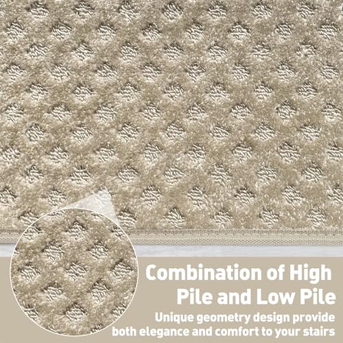 PURE ERA 2x3 Feet Area Rug Carpet Stair Landing Mat Landing Rug | Small Rug Tape Free Self Adhesive Non Slip, Indoor Doormat Floor Mat for Stairs Kitchen Entryway, Rug Washable and Reusable