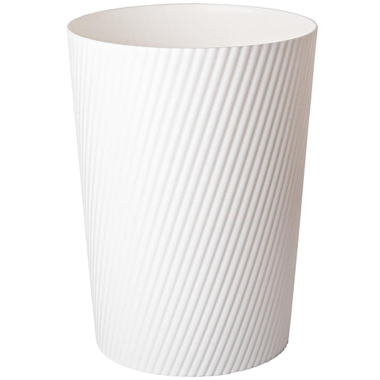 UUJOLY Small Trash Can Wastebasket Garbage Can Container Bins for Bathrooms, Laundry Room, Kitchens, Offices, Kids Rooms, Dorms (White) | Open-Top Plastic Sturdy Trash Bin for Bathroom, Kitchen, Laundry, Office, Kids Room, Dorm, Easy to Clean