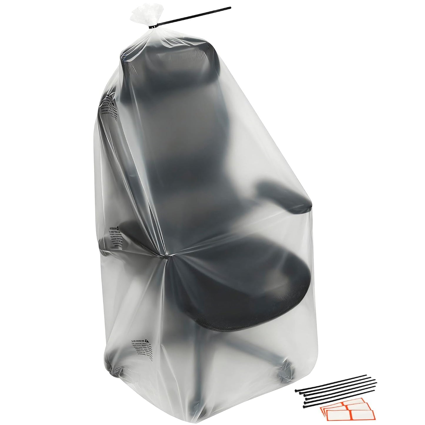 Large Clear Plastic Bags for Storage 6-Pack - Waterproof Extra Large Plastic Bags with Zip Ties, Heavy-Duty Cover for Rugs, Patio Cushions, Décor & Oversized Items - 45 x 65 Inches