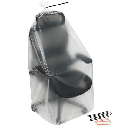 Large Clear Plastic Bags for Storage 6-Pack - Waterproof Extra Large Plastic Bags with Zip Ties, Heavy-Duty Cover for Rugs, Patio Cushions, Décor & Oversized Items - 45 x 65 Inches
