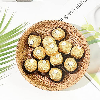 Small Round Keys Basket for Entryway Woven Baskets for Organizing Tabletop Decorative Wicker Organizer Basket for Keys Wallet Cell Phone for Fruit Candy Cracker | Basket for Keys Wallet Cell Phone, Small Item Organizer, Tabletop Decoration