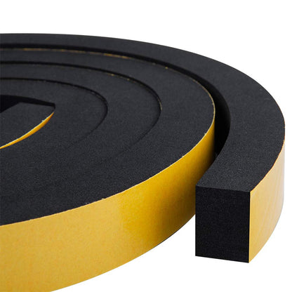 CloudBuyer Weather Stripping Foam 2-Roll, 1 Inch Wide X 3/4 Inch Thick, Insulation Strips with Adhesive for Door & Automotive, Air Conditioner Seal (13 Feet Total, 6.5 Feet/Roll)