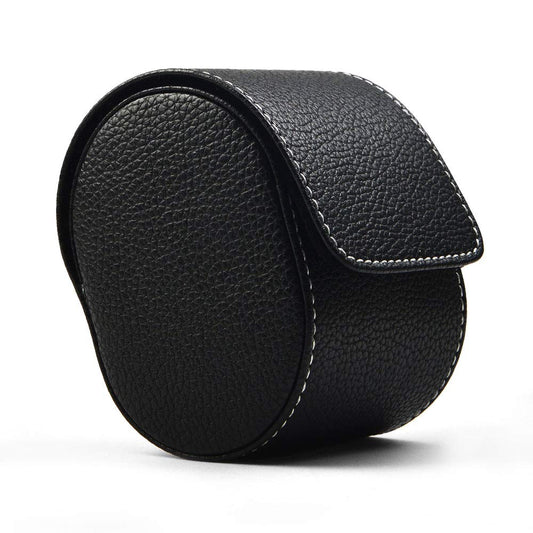 Luxury Leather Watch Storage Box Travel Single Wat... (Black | Leather)