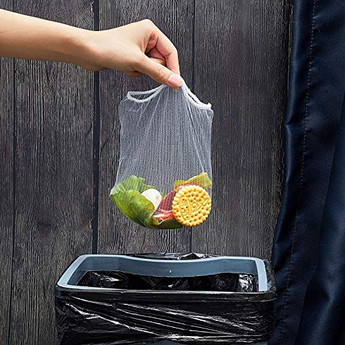 Kitchen Sink Triangle Tri-Holder Filter, Kitchen Sink Strainer, Sink Drain Strainer, with a Triangular Gray Rack and 200PCS Large Size Filtering Mesh Bags for Kitchen Leftover