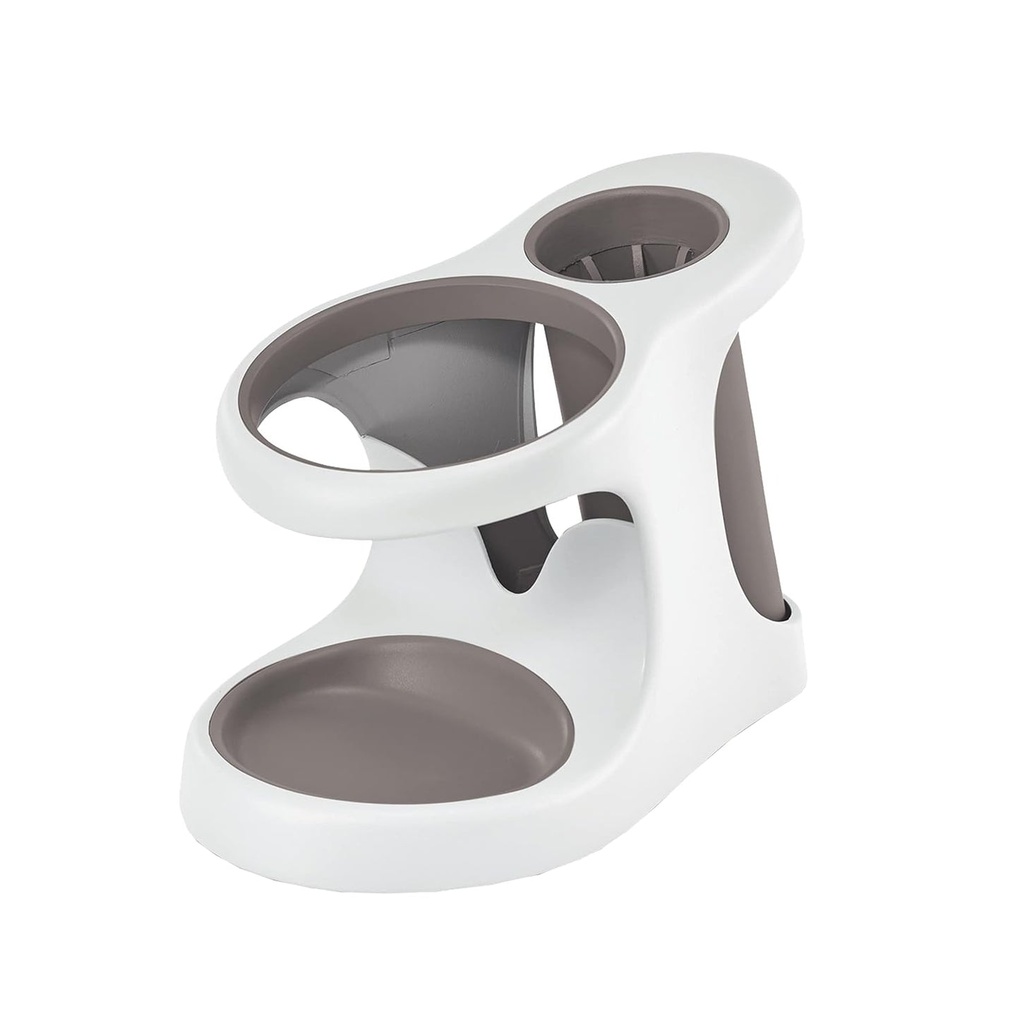 Polder White/Gray Style and Store Bathroom Accessory