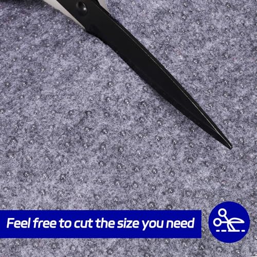 Non Slip Rug Pad 9 x 12 Ft, Extra Large Felt Under Rug Cushioning, Carpet Padding for Area Rugs on Hardwood, Laminate & Tile Floors, Keeps Rugs Secure