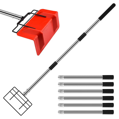 8 Ft Edge Protector Extension Handle, Board Corner Protector Extension Pole for v Shaped Edge Corner Guards, Compatible with Various Edge Protector Flatbed, Detachable Spiral Rod, Handle Only