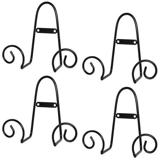 4 Pack Wall Mount Plate Display Stands, Medium Wal... (Circle)
