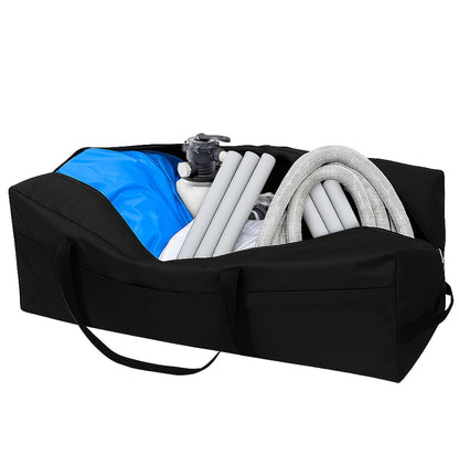 PJT Extra Large Storage Bag for Above Ground Inflatable Frame Pools, Waterproof UV Resistant Storage Tote for Pool Accessories with 4 Reinforced Handles