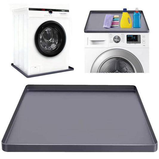 Washing Machine Drain Pan Silicone mat 27"x27" wit... (‎Grey)