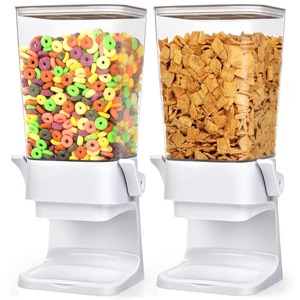 Cereal Dispenser Countertop 2 Pack 5.5 Qt Large Cereal Storage Container