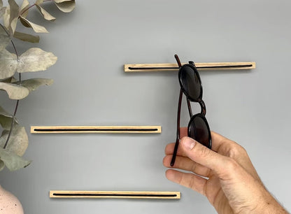3PCS Wooden Sunglass Holder for Wall - Eyeglass Holder for Home, Wall-Mounted Sunglass Rack Stand - Keep your Reading Glasses, and Sunnies Organized and within Reach