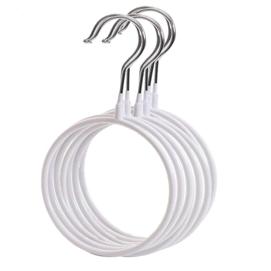 Belt/Scarf Hangers Organizer for Closet - 8 PCS No... (8 Count | White | Metal, Plastic)