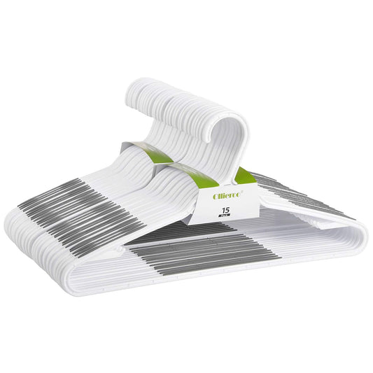 Plastic Clothes Hangers 30 Pack, Non Slip Coat Han... (30 Count | Gray | Plastic)