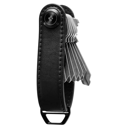 Valentinus Key Organizer, Compact Holder (Black | Leather)